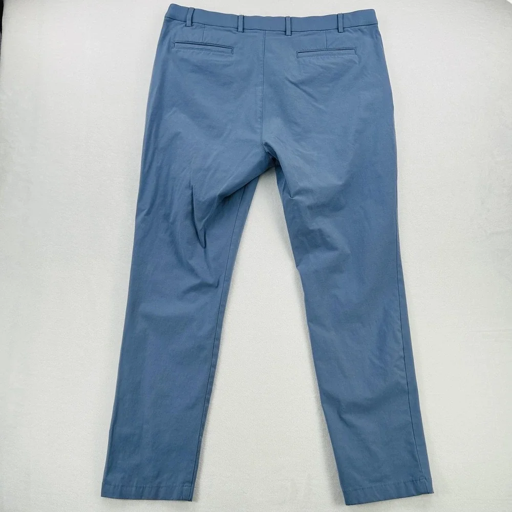 Lauren Ralph Lauren Pants Mens 38x32 Blue Chino Straight Leg Flat Front Cotton